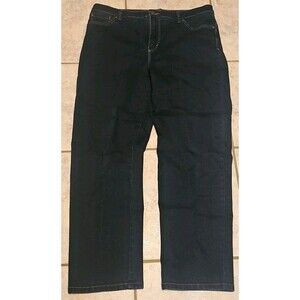 Gloria Vanderbilt Jeans Womens 14P (32x25) Amanda Straight Dark Wash Blue Denim